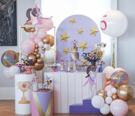 Gymnastics Birthday Decorations, Gymnastics Theme Birthday, Gymnastics Birthday Party Decorations, Gymnastics Party Decorations, Gymnastics Theme Party, Gymnastics Theme Birthday Party, Gymnastics Decor, Gymnastic Birthday, Bolo Da Hello Kitty