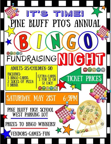 Creative School Fundraising Ideas, Parent Council Fundraising Ideas, Pto Bingo Night, Pta Bingo Night, Fundraiser Ideas For Sports, Pto Fundraising Ideas Elementary, Bingo Fundraiser Ideas, Cheerleading Fundraiser Ideas, Cheer Fundraising Ideas