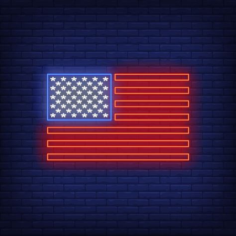 American Flag Wallpaper, Flag Day, Labor Day, Neon Sign, July 4th, Memorial Day, American Flag, Labour Day, Labor