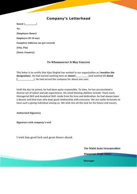 Team work, Managerial Skill and Analytical Skill Experience Letter / Certificate Format in Word (.docx ... Read moreManager – Experience Letter / Certificate Template Download in Word (.docx) The post Manager – Experience Letter / Certificate Template Download in Word (.docx) appeared first on TechGuruPlus.com. Work Experience Certificate Format, Experience Certificate Format, Experience Letter, Experience Certificate, Letter Format Sample, Certificate Format, Company Letterhead, Letter Templates Free, No Experience Jobs