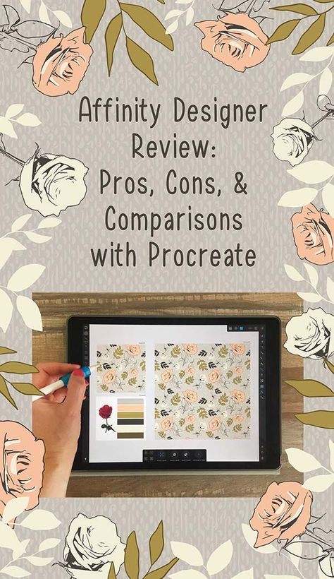 Affinity Designer for iPads: Pros, Cons, and Comparisons with Procreate - Have you heard about Affinity Designer for iPads, but aren't sure what it is or why you would need it?  Affinity Designer is a powerful app that works with both vector and raster image types, so you can create your own vectors from drawings and photographs.  I created a review of Affinity Designer for iPads to give you my thoughts on the program.  Check it out if you want to learn more about creating vectors on your iPad. Affinity Designer Art, Affinity Designer Tutorial Ipad, Affinity Designer Illustration, Ipad Art Ideas, Affinity Designer Ipad, Affinity Designer Tutorial, Procreate Designs, Illustration Design Graphique, Inkscape Tutorials