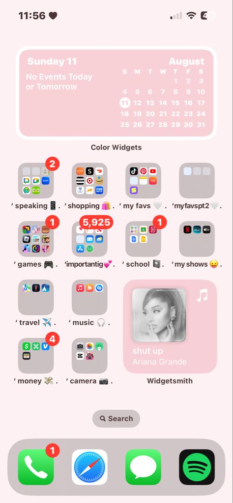 Clean Phone Organization, Home Screen Organization Iphone, Clean Phone, Phone Layout, Phone Organization, Home Screen, My Home, Layout, Screen