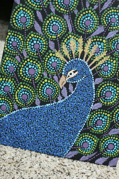 Sequin Art, Painted Peacock, Dot Mandala, Mandala Painting, Dot Art, Dot Painting, Dots Art, Art Project, Bead Art