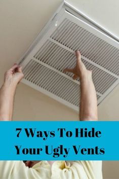 How To Decorate Around An Air Return, How To Hide Wall Vents, Cold Air Return Cover Diy, Ceiling Vents Cover Ideas, Diy Air Vent Cover, Decorative Air Vent Cover, Air Vents In Wall, Diy Vent Cover Wall, Ac Return Vent Cover Diy