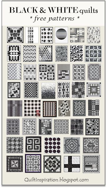 White Quilt Patterns, Quilt Black And White, Black White Quilt, Black White Quilts, Black Quilts, Black And White Quilt, Tumbling Blocks Quilt, Churn Dash Quilt, Herringbone Quilt