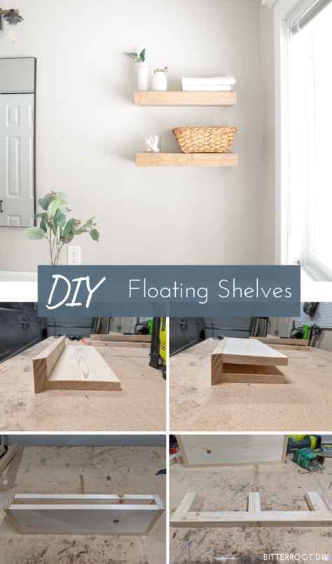 Diy Floating Shelves, Shelves Diy, Floating Shelves Diy, Diy Simple, Estantes Flotantes, Built In Bookcase, Woodworking Plans Free, Floating Shelf, Diy Shelves