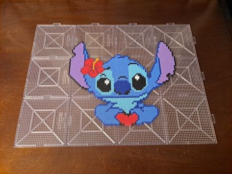 Peeler Bead Stitch, Stitch Fuse Bead Pattern, Stitch And Angel Perler Bead Patterns, Perler Beads Stitch, Lilo And Stitch Perler Bead Patterns, Angel From Lilo And Stitch Perler Beads, Stitch And Angel Perler Beads, Perleplader Ideas Disney, Stitch Perler Beads