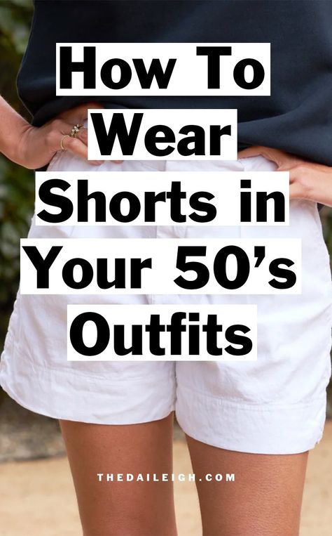 Shorts outfit ideas for women in their 50's Short Outfits Over 50, Shorts Style For Women, Women Shorts Outfit Casual, How To Dress Up Shorts, Ladies Shorts Outfits, Classic Shorts Outfit, Casual Shorts Outfit For Women, Womens Shorts Outfits, Short And Shirt Outfit