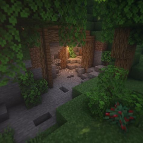 Cave Home Entrance Minecraft, Hidden Entrance Minecraft, Cave Ideas Minecraft, Cave Minecraft, Minecraft Cave Ideas, Minecraft Cave Entrance Ideas, Cave Entrance Minecraft, Minecraft Cave Entrance, Minecraft Mine Entrance