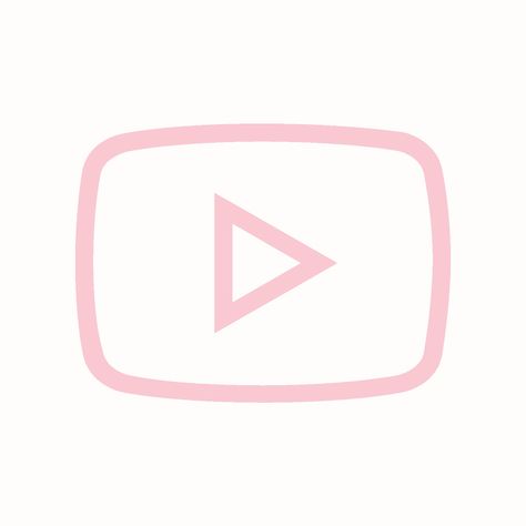 YouTube Youtube App Icon Aesthetic, Youtube Pink Icon, Youtube Icon Pink, Youtube Widget, Pink Youtube Icon, Youtube App Icon, Icon Rosa, Icons Ig, Coquette Wallpaper