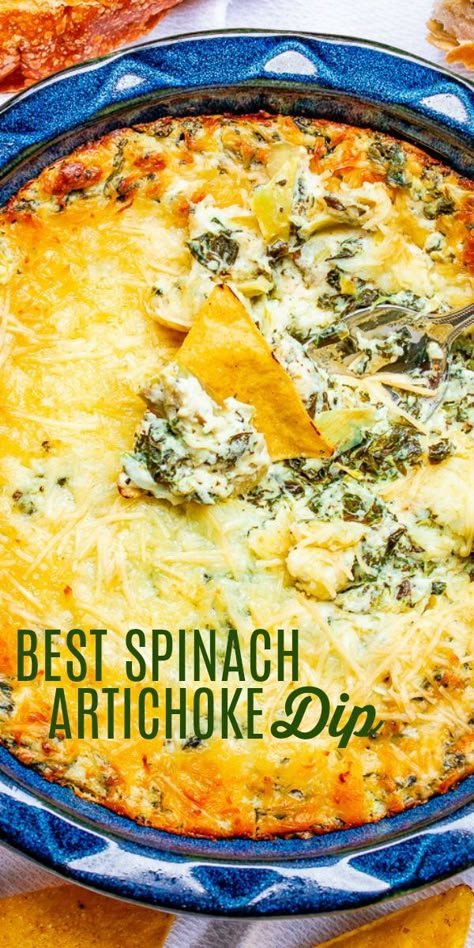 Articoke Dip, Baked Spinach Artichoke Dip, Best Spinach Artichoke Dip, Fruit Dips, Baked Spinach, Appetizer Party, Spinach Artichoke Dip Recipe, Awesome Appetizers, Entertaining Food