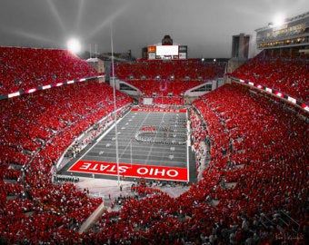 Ohio State Stadium, Ohio State Wallpaper, Ohio Stadium, Buckeye Nation, Ohio State Buckeyes Football, Osu Buckeyes, Buckeyes Football, Bay Photo, Football Stadium