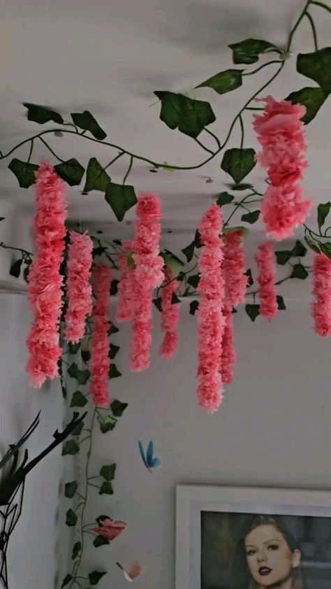 Flower Room Decor, Diy Room Decor Videos, Easy Room Decor, Diy Room Decor For Teens, Easy Diy Room Decor, Cute Diy Room Decor, Pinterest Diy Crafts, Easy Paper Crafts Diy, Diy Paper Crafts Decoration