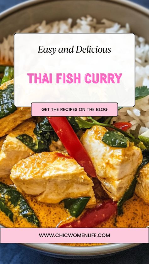 Thai fish curry Thai Fish Curry, Dessert Quotes, Fish Curry Indian, Thai Fish, Thai Coconut, Fish Soup, Red Curry Paste, Fish Curry, Naan Bread