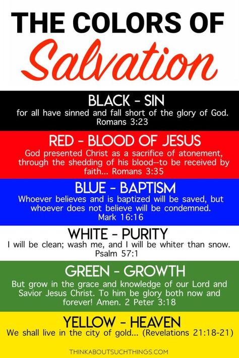 Find out what the colors of the salvation bracelet mean! A great tool to share the plan of salvation for kids and adults. Also, learn what the colors of the bible mean. #bible #salvationbracelet #Christian Romans Road To Salvation For Kids, Colors Of Faith Bracelet, Colors Of Salvation, Romans Road, Colors In The Bible, Light Meaning, Salvation Bracelet, Bible Study Topics, Plan Of Salvation