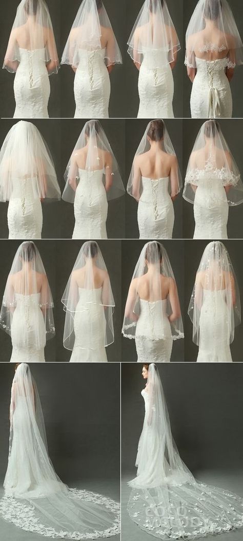 The Best help to Choose any style and length of veil for your Wedding Day#shortveil#fingertipVeil#longveil#Trainveil#www.noosaweddingring.com Big Veil Wedding, Vail For Bride, Waltz Length Wedding Veil, Vail For Wedding Dress, Bridal Veil Lengths, How To Make Veil Bridal, Unique Bridal Veils And Headpieces, Wedding Dresses And Veils, Bridal Veils And Headpieces Ideas