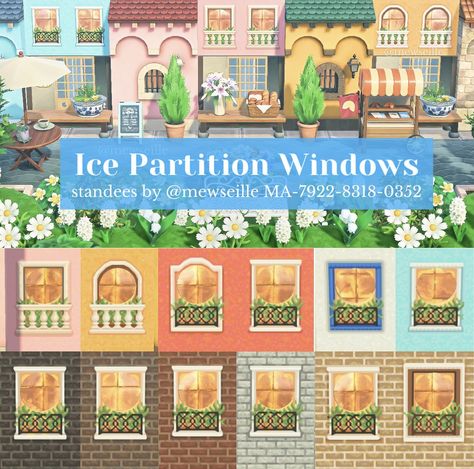 cara 🌼 acnh bridge enthusiast on Twitter: "I just uploaded 12 new standee designs for use with the frozen partitions! please tag me if you use them, I’d love to see 💙… https://t.co/PFYGL5Od1N" Acnh Medieval Path Code, Acnh Building Window Code, Medieval Acnh Code, Acnh Building Codes Panel, Acnh Building Design Code, Acnh Medieval Building Side Ideas, Acnh Building Design, Acnh Building Codes, Acnh Medieval Building Side