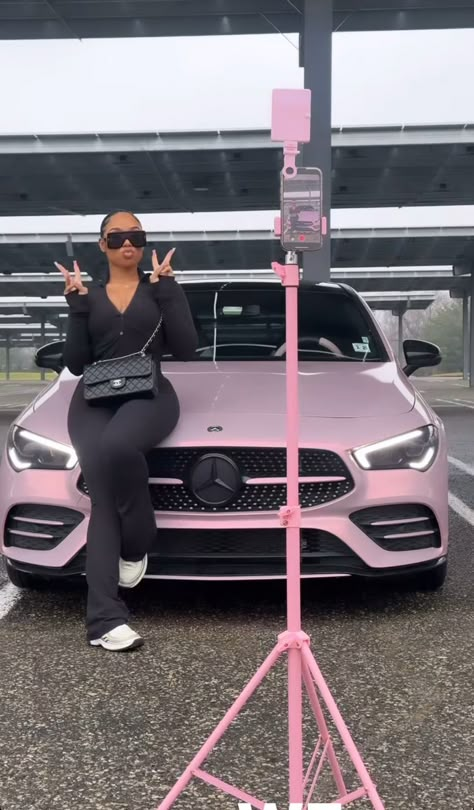 Pink Benz Car, Pink Mercedes, Car Mercedes Benz, Car Mercedes, Dream Cars Mercedes, Pink Lifestyle, Girly Car, Mindset Coach, Car Goals