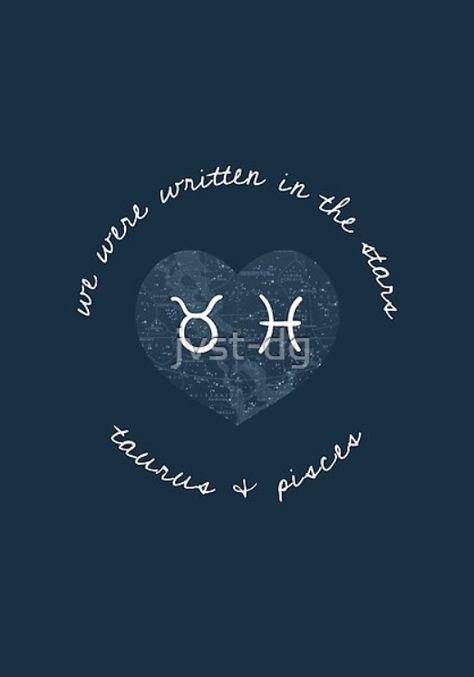 Taurus & Pisces Astrology Couples Zodiac Couple gift ideas: T-shirt, poster, print, pillow, sticker & more Pisces Taurus Relationship, Taurus Pisces, Taurus And Pisces, Taurus And Pisces Friendship, Astrology Wallpaper Pisces, Pisces Zodiac Constellation, Taurus Constellation, Pisces And Taurus, Taurus Tattoos