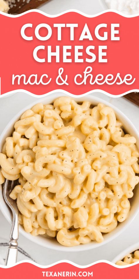 This cottage cheese mac and cheese has a healthier swap for a favorite comfort food. The cottage cheese makes it creamy with more protein than traditional mac and cheese, adding a touch of tangy flavor to a classic recipe. You can make it traditionally, whole wheat or gluten-free. Cottage Cheese Macaroni And Cheese, Cottage Cheese Mac And Cheese, Cheese Mac And Cheese, Healthy Swaps, Cottage Cheese Recipes, More Protein, Favorite Comfort Food, Cheez It, Desserts To Make