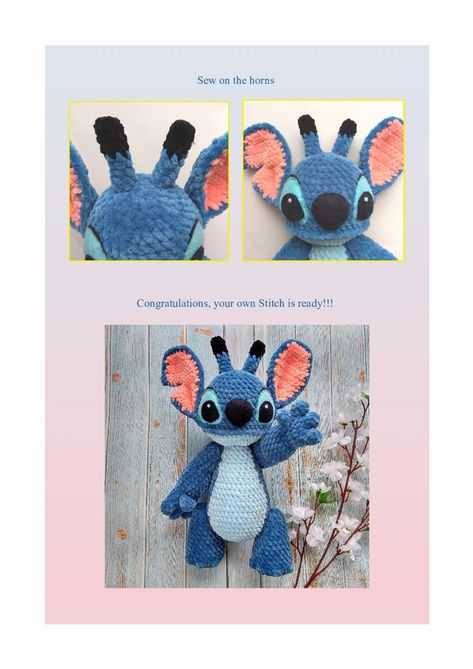 «STITCH» Crochet pattern based on "Lilo and Stitch" Pattern Crochet Stitch Character Free Pattern, Crochet Blue Amigurumi Free Pattern, Lilo And Stitch Crochet Pattern Free, Crochet Disney Stitch, Stitch Amigurumi Free Pattern, Lilo And Stitch Pattern, Stitch Crochet Pattern, Crochet Mittens Free Pattern, Lilo Und Stitch