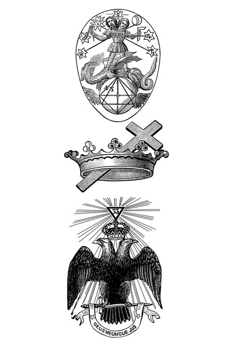 Freemasonry Art Symbols, Free Masons Art, Mason Symbols, Mason Symbols Freemasonry, Masonic Art Freemasonry Symbols, Freemasonry (masonry), Crown Art, Double Headed Eagle, Masonic Symbols