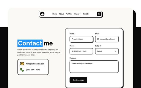 Design Personal Portfolio Webflow Theme Contact Page Design, Website Contact Page, Unique Website Design, Ecommerce Website Template, Portfolio Website Design, Contact Page, Portfolio Web Design, Unique Website, Personal Portfolio