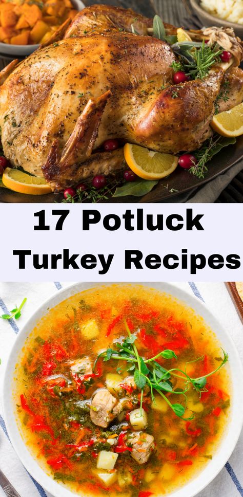 17 Potluck Turkey Recipes. Turkey Recipes/ Thanksgiving Recipes/ Christmas Dinner/ Thanksgiving Recipes Recipes Christmas Dinner, Delicious Turkey Recipes, Turkey Lunch, Thanksgiving Potluck, Dinner Thanksgiving, Turkey Pumpkin, Recipes Thanksgiving, Turkey Recipes Thanksgiving, Recipes Christmas