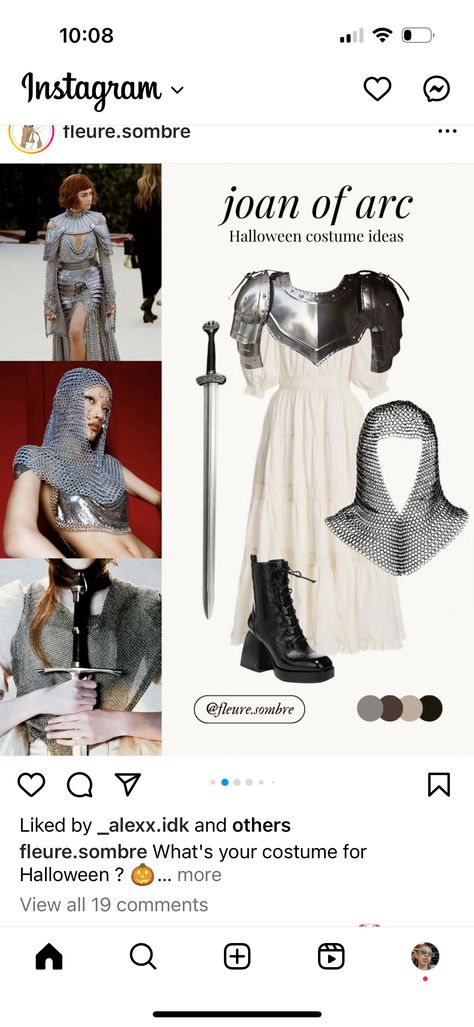 Joan Of Arc Halloween Costume Diy, Knight Costume Halloween, Medieval Party Outfit, Joan Of Arc Cosplay, Joan Of Arc Outfit, Joan Of Arc Costume Diy, Knight Costume Women, Medieval Halloween Costumes, Joan Of Arc Aesthetic