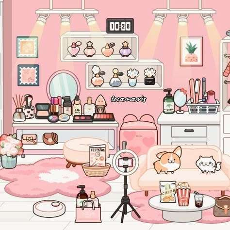 Stuff To Decorate Your Room, Ideas Para Toca Boca, Toca Boca Hair Salon, Bad Room Ideas, Toca Life World Aesthetic Pfp, Toca Ideas, Toca Boca House Ideas, Toca Boca Room, Toca Boca House