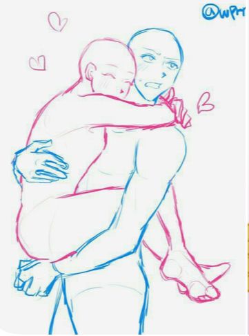 Hand Over Heart Pose, Couple Carrying Pose Drawing, Kiss On Cheek Reference Drawing, Cuddle Drawing Poses, Drawing Ref Couple, Wlw Poses Reference Drawing, Christmas Couple Poses Drawing, Surprise Kiss Drawing Base, Christmas Ych Couple