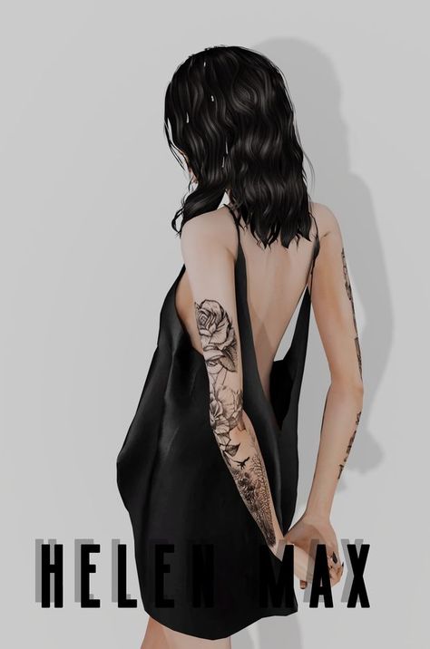 Sims 4 Custom Content by Helen Max Max Tattoo, Sims 4 Piercings, Sims 4 Tattoos, Sims 4 Cas Mods, The Sims 4 Skin, Free Sims 4, The Sims 4 Packs, Sims 4 Body Mods, Sims 4 Cc Folder