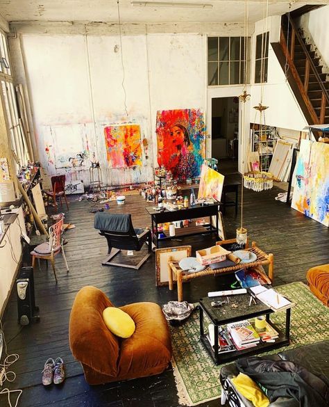 Crafting Space, Workspace Studio, Art Studio Space, Future Office, Art Studio Organization, Studio Spaces, Art Studio Room, Art Studio Design, Sunken Living Room