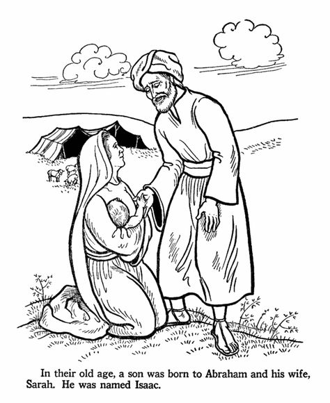 Abraham and Sarah Coloring Pages - Best Coloring Pages For Kids Abraham Bible Story, Catholic Classroom, Bible Coloring Sheets, Sunday School Coloring Pages, Oldest Bible, Abraham And Sarah, Sabbath School, Bible Activities For Kids, Coloring Pages Inspirational