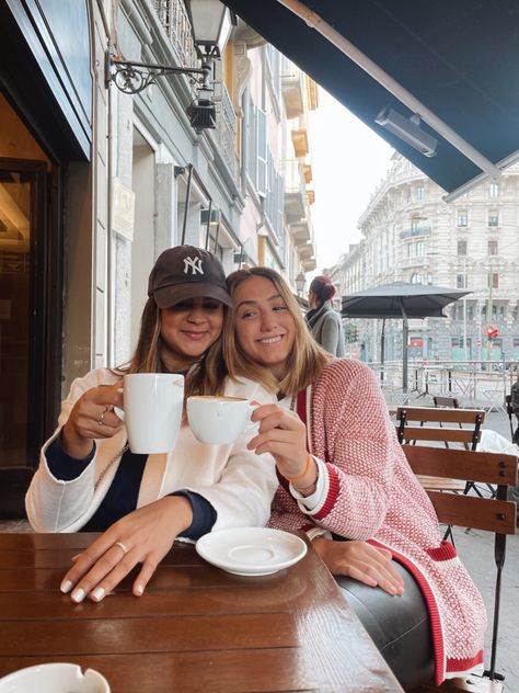 Coffee Date Pictures Friends, Cafe Photoshoot Ideas Friends, Community Photoshoot, Sister Picture Poses, 2024 Intentions, Cafe Poses, Nyc Pictures, Futuristic Vintage, Bestie Photoshoot