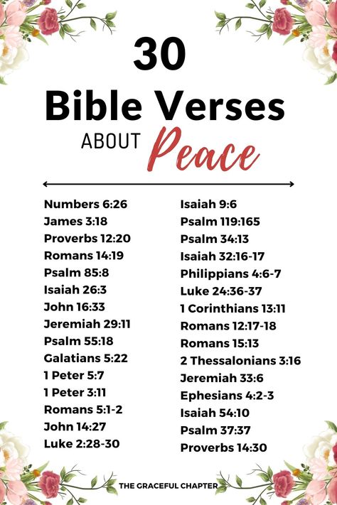 Peace Bible Study, Peace Scripture Bible Verses, List Of Bible Verses By Topic, Bible Verse About Peace, 365 Bible Verses, Verses About Grace, Verses On Peace, Peace Bible Verses, Bible Verses For Peace