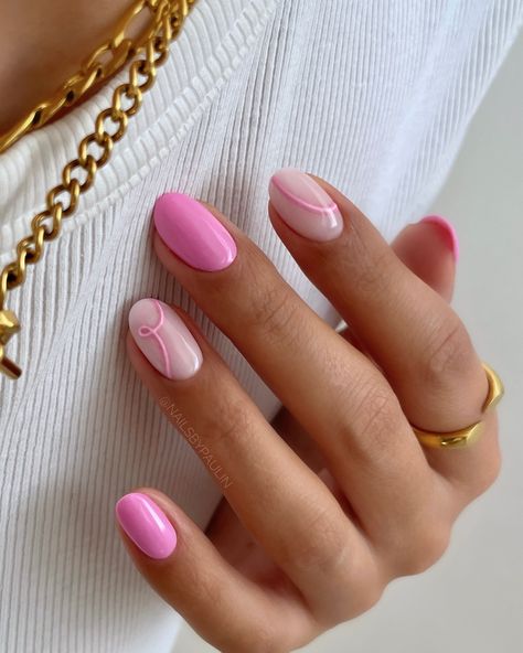 Round Nail Designs, Short Pink Nails, Short Round Nails, Pink White Nails, Pink Summer Nails, Unghie Sfumate, Cute Summer Nails, Makijaż Smokey Eye, Cute Gel Nails