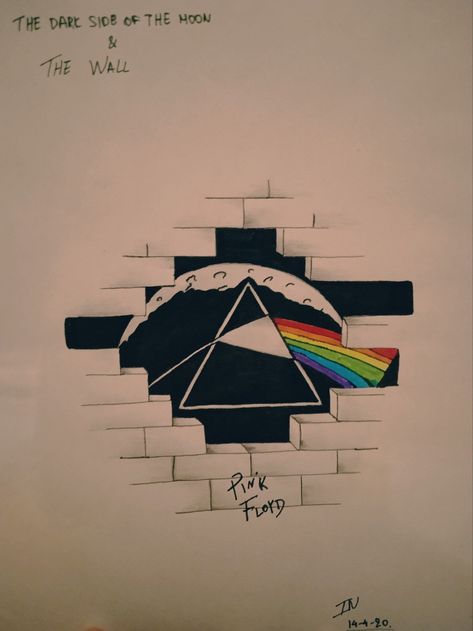 A Pink Floyd drawing i did a couple of months ago Pink Floyd Drawing Easy, Pink Floyd Sketch, Pink Floyd Art Drawings, Pink Floyd Drawing Ideas, Pink Floyd Drawing, Pink Floyd Painting, Pink Floyd Ideas, Diy Posters, Tatts Ideas