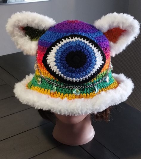 Cat Ear Bucket Hat, Magical Crochet, Pattern Language, Popup Shop, Cute Hat, Heart Crafts, Cat Ear, Bucket Hats, Crochet Scarves