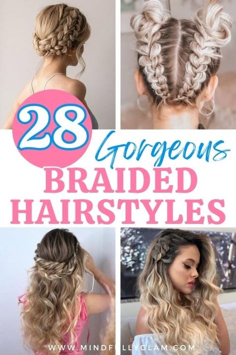 Womens Hair Braid Styles, Backward Braid Hairstyles, Fun French Braids Hairstyles, Braided Hairstyles For Office, Braid Hairstyles For Mid Length Hair, Cute Hairstyles For Medium Hair With Braids, Junior Bridesmaid Hairstyles Braid, Braid Up Dos For Medium Hair, Braid Ideas For White Women