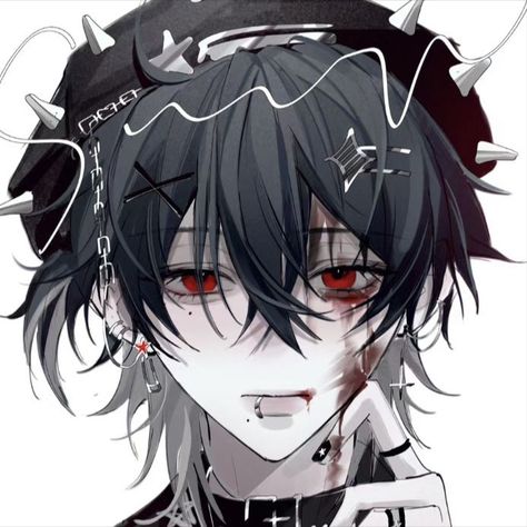 Goth Boy Art, Emo Boy Art, Vampire Boy, Gothic Anime, 영감을 주는 캐릭터, Fanarts Anime, Anime Poses Reference, Boy Art, Cute Anime Pics