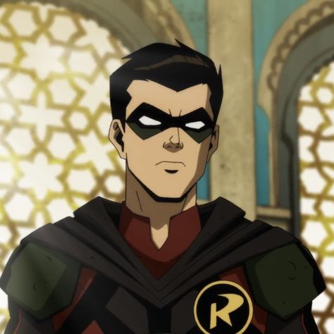 Damian Wayne Animated, Damian Wayne Injustice, Phil Bourassa, Jason Todd Robin, Comic Fanart, Childhood Crushes, Dc Animated, Robin Comics, Robin Dc