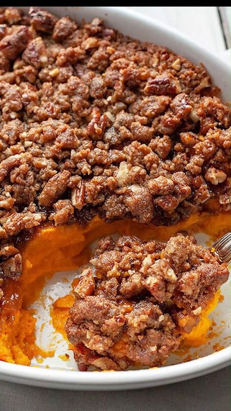 Not So Sweet Sweet Potato Casserole, Sweet Potato Brown Sugar Casserole, Butter Pecan Sweet Potato Casserole, Fall Thanksgiving Recipes, Best Southern Sweet Potato Casserole, How To Make Sweet Potato Casserole, Things To Make On Thanksgiving, Good Thanksgiving Side Dishes, Yams With Pecans And Brown Sugar