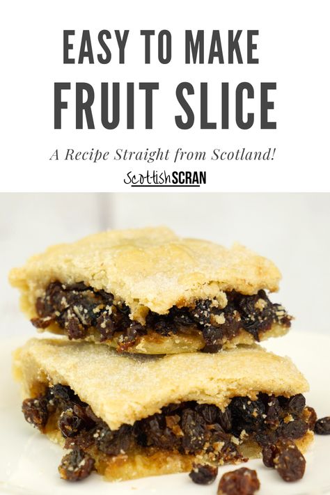 Celtic Cooking, Scotland Recipes, Fruit Slice Recipe, Scottish Baking, Scottish Scran, Traditional Scottish Food, Scottish Desserts, Scotland Food, Scottish Dishes