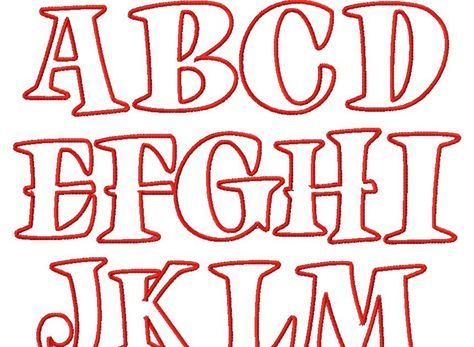 This FUNKY font is available in uppercase and numerals ONLY. I LOVE this font!! This CUTIE font is available in upper and lowercase, a... Applique Alphabet, Bubble Letter Fonts, Letter Templates Free, Applique Letters, Alphabet Templates, Graffiti Lettering Fonts, Alfabet Letters, Bubble Letter, Stencils Printables