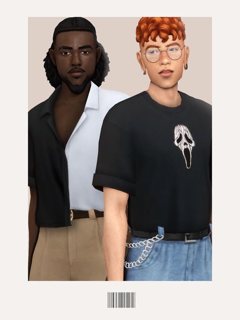 Half Tucked Shirt, Male Sims, Sims 4 Men Clothing, Sims 4 Male Clothes, Baggy Tee, Sims Four, Sims 4 Cc Packs, Sims Hair, Sims 4 Collections