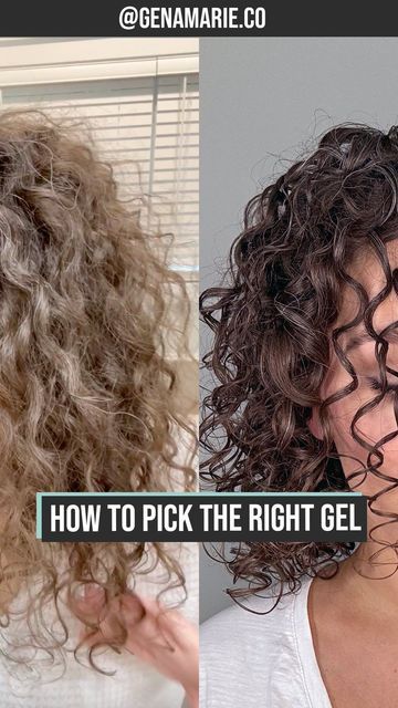 Gena Marie | Curly Creator on Instagram: "Comment the word “GEL” and I will DM you the link to the chart & the product suggestions (if you didn’t already receive it from my previous gel post). 👉 How do you pick the right gel for your curls? 1️⃣ Determine your hair’s porosity. The more damaged or high porosity your hair is, you will likely need stronger hold and may even need humidity blocking ingredients like “polyquaternium.” For low porosity hair and healthy hair types, you can get away with Low Porosity Hair Gel, Gels For Low Porosity Hair, Thinning Curly Hair, Natural Curly Hair Products, High Porosity Curly Hair, Curly Hair Gel, High Porosity Curly Hair Products, Low Density Curly Hair, Low Porosity Curly Hair Products