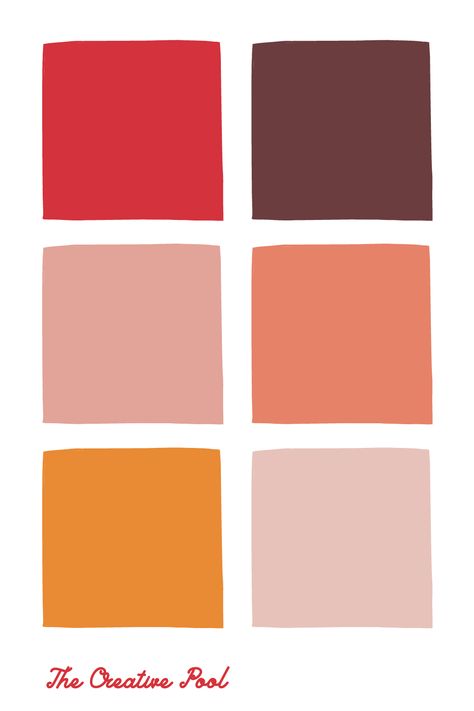 Follow for more branding color palettes and color schemes | A fall inspired blush pink, red, salmon and orange color scheme perfect for your next project | #branding #brandcolors #colorinspiration #colorpalette #logo Pink Peach Red Color Palette, Salmon Color Pallete, Red Peach Color Palette, Pink Fall Palette, Fall Color Palette With Pink, Red Color Pallete Aesthetic, Pink And Orange Fall Color Palette, Red And Pink Pallete, Pink Red And Orange Aesthetic