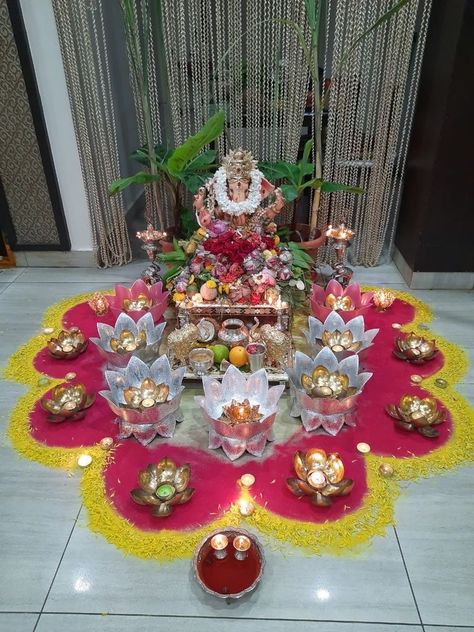 Diwali Decoration Lights, Gauri Decoration, Laxmi Pooja, Ganesh Chaturthi Decoration, Pooja Decor, Home Flower Decor, Pooja Decoration, Janmashtami Decoration, Ganapati Decoration