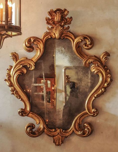 Baroque Mirror, Baroque Furniture, Baroque Decor, Artistic Furniture, Italian Baroque, Baroque Design, Baroque Art, Wood Carving Designs, Vintage Mirrors